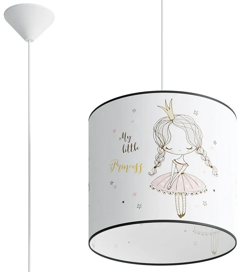 Lampa wisząca dla dziewczynki z motywem księżniczki - A582 D7-W00