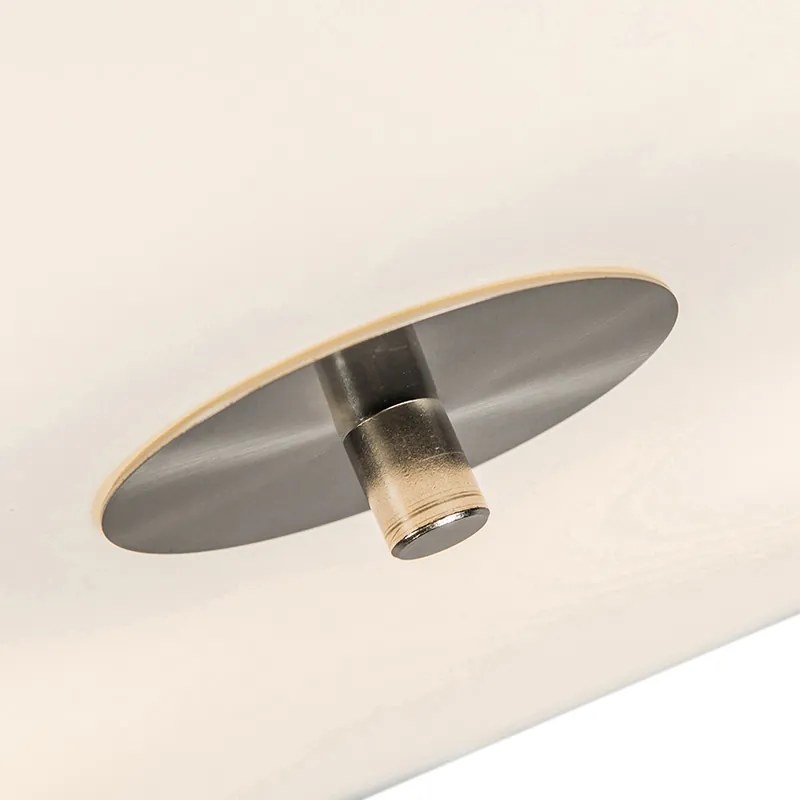 Inteligentna lampa sufitowa biała 50 cm z 4 żarówkami Wifi A60 - Drum Jute Rustykalny / Vintage Oswietlenie wewnetrzne