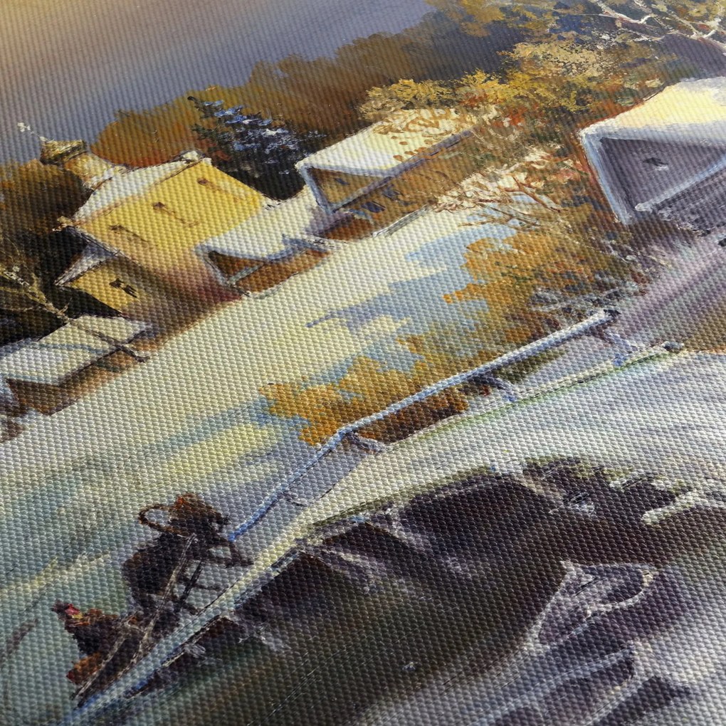 Obraz - Zimowe miasteczko (125x70 cm)