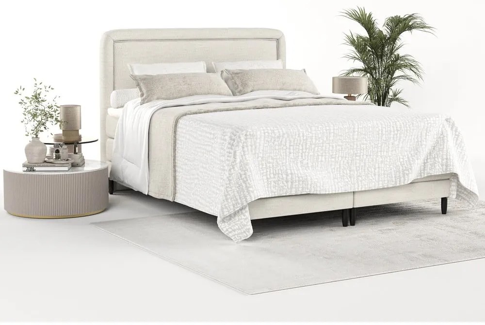 Kremowe łóżko boxspring 180x200 cm Dove – Maison de Rêve