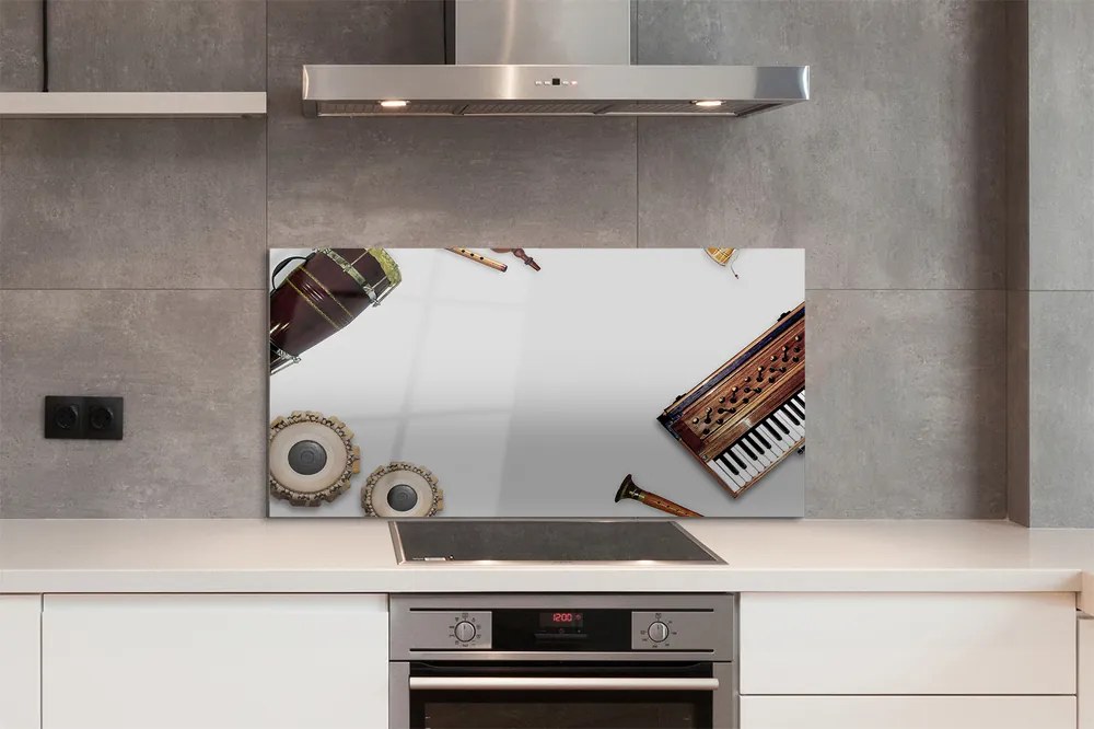 Panel szklany do Kuchni Orkiestra Instrumentów