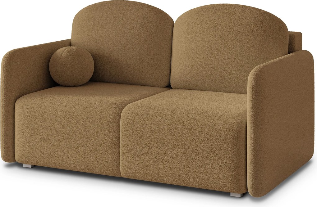 Masseno Sofa SUVI II z funkcją spania i pojemnikiem na pościel, Rozkładana sofa - Miodowy, QUELLE 17