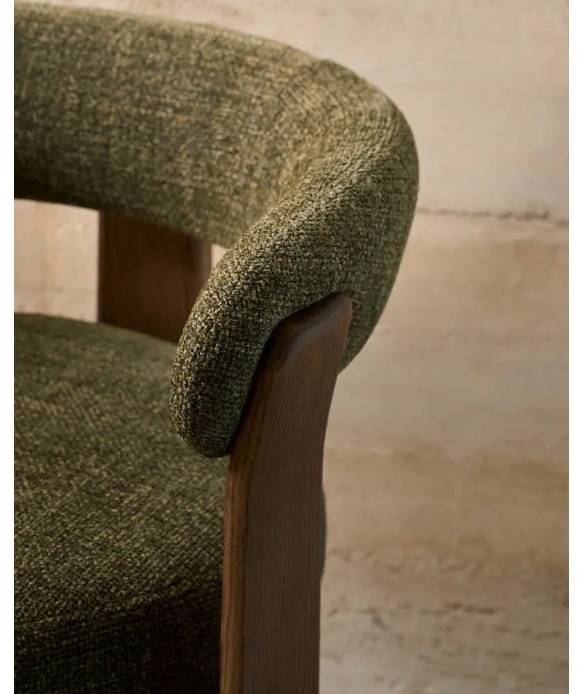 Krzesło z litego drewna jesionowego w kolorze khaki i brązowym Granite – Kave Home