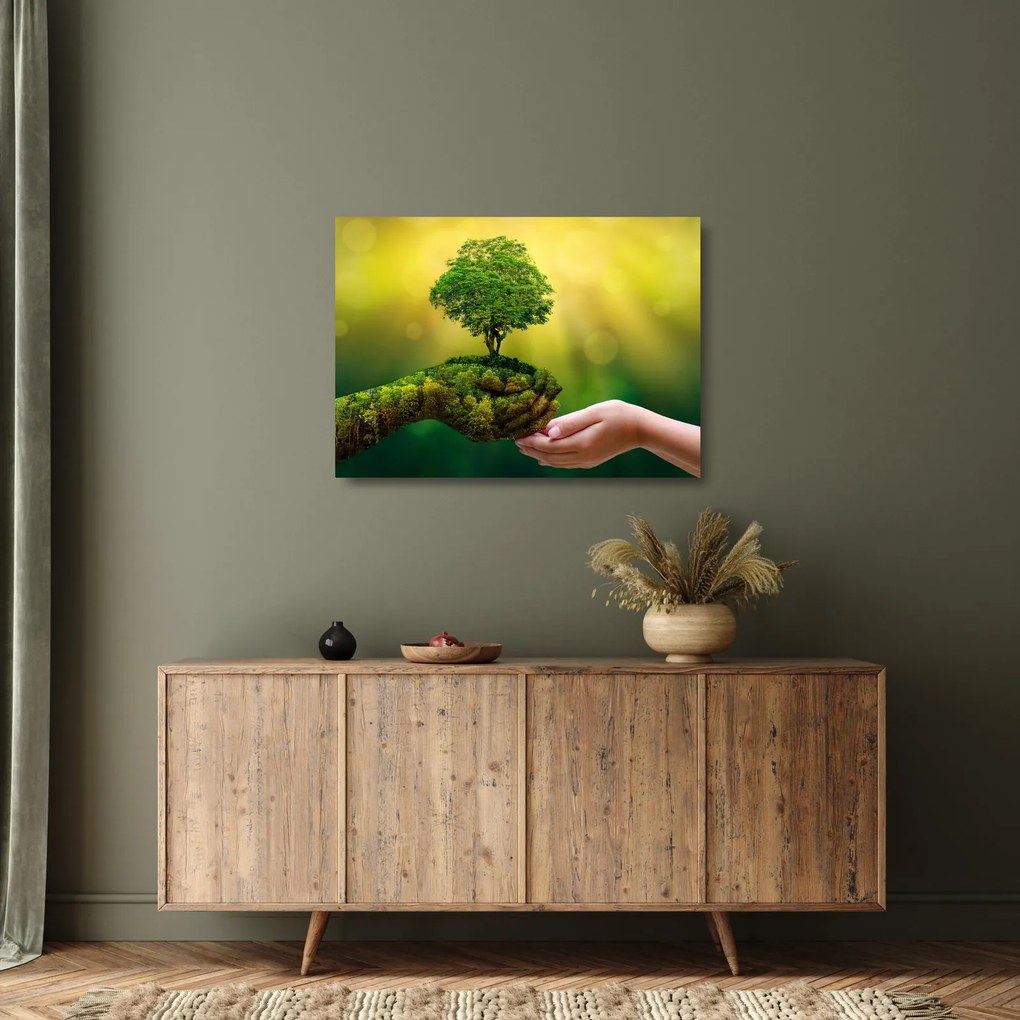 Obraz na szkle - Matka ziemia (70x50 cm)