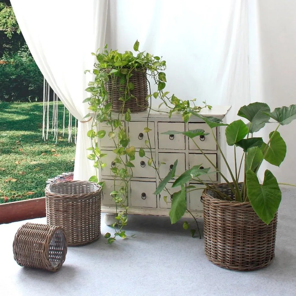 Wiklinowe osłonki na doniczki zestaw 4 szt. ø 40 cm Bogor – House Nordic