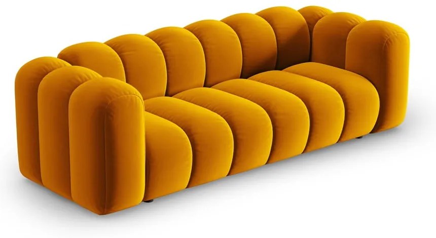 Żółta sofa 228 cm Lupine – Micadoni Home