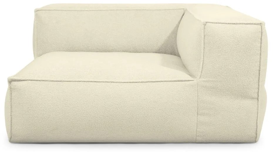 Kremowy worek do siedzenia z materiału bouclé Mass Corner 150 Right – SLOWDOWN