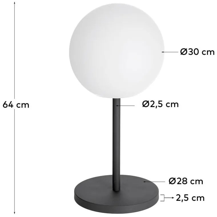 Lampa ogrodowa Kave Home Dinesh, wys. 64 cm