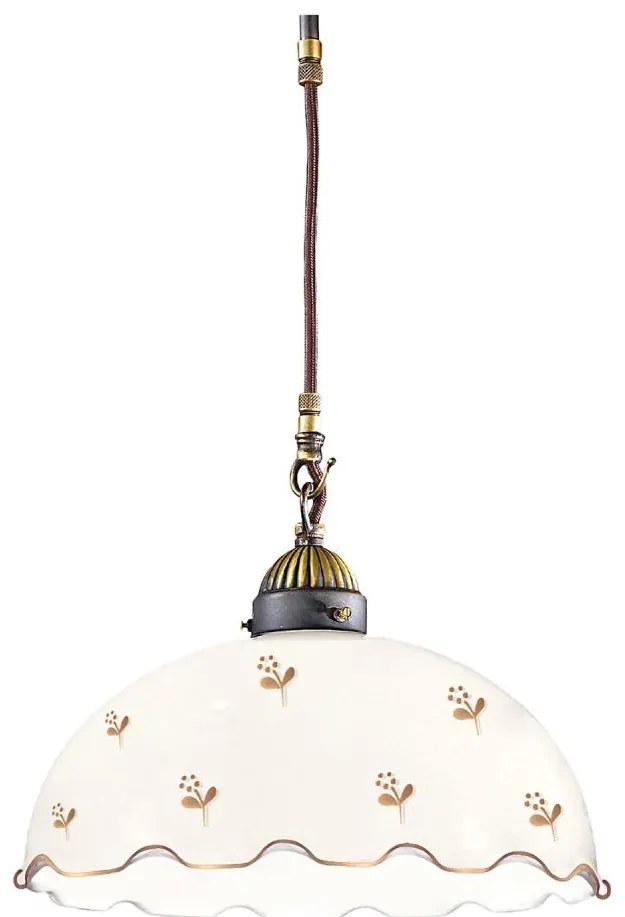 Kolarz 731.30.161- Lampa wisząca na lince NONNA 1xE27/75W/230V, średnica 30 cm, kwiat, różowe złoto