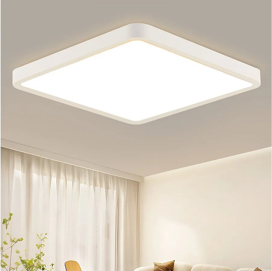 NETTLIFE lampa sufitowa LED 23W lampa do sypialni IP44 ciepła biel 23cm lampa kuchenna kwadratowa lampa łazienkowa lampa do przedpokoju do kuchni