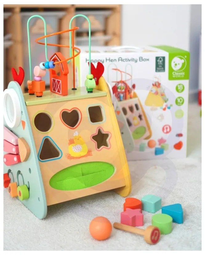 Classic world kostka montessori 10w1 szczęśliwa farma xxl