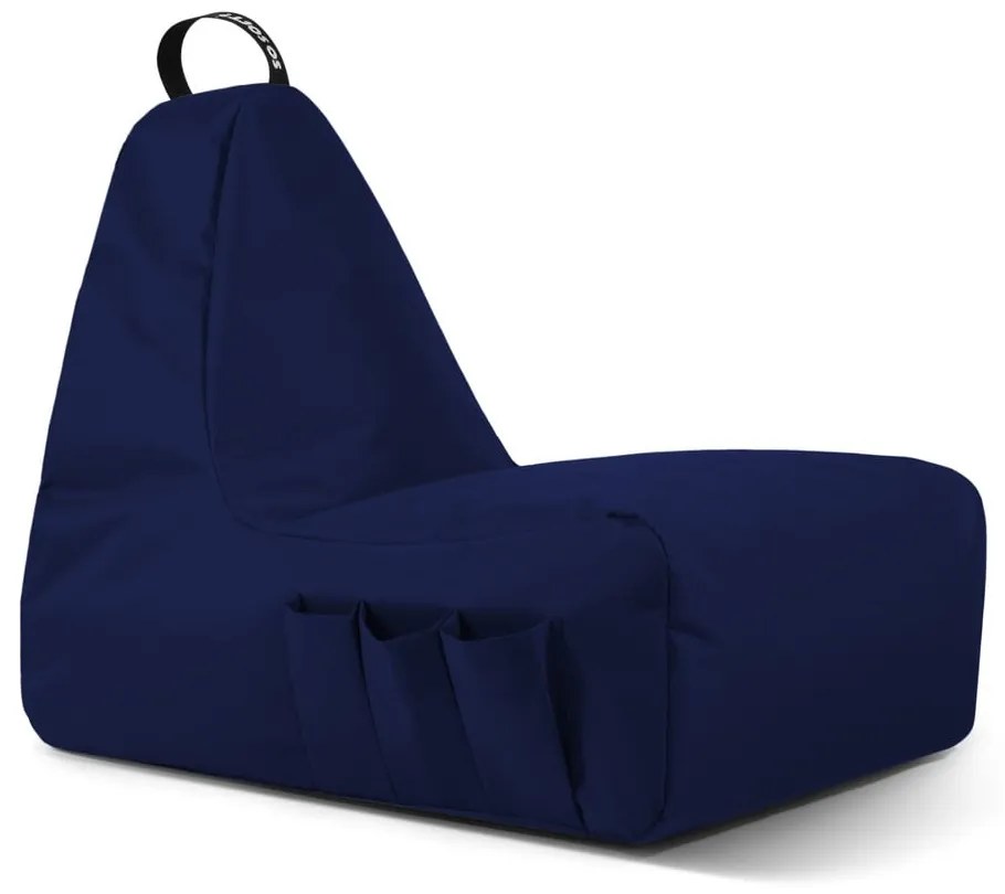 Ciemnoniebieski worek do siedzenia Chill Gamer L – So Soft?