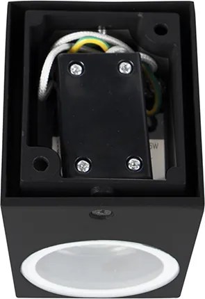 Zestaw 2 nowoczesnych lamp ściennych czarnych IP44 - Baleno