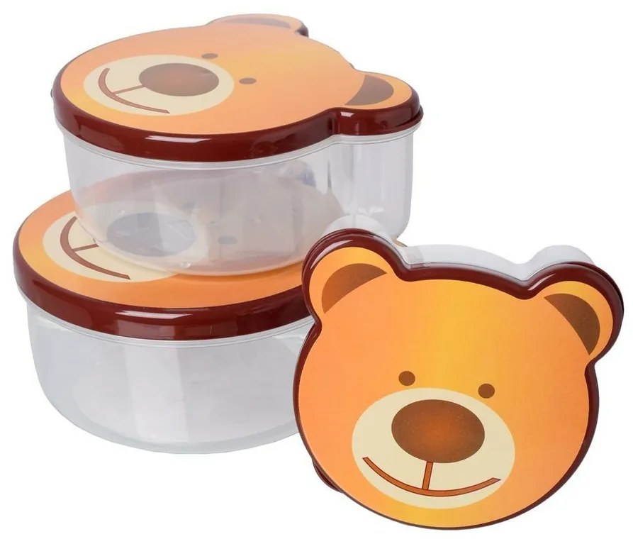 Zestaw przekąsek Bear Kids, 4 sztuki, 200 ml, 300ml, 500 ml i 750 ml