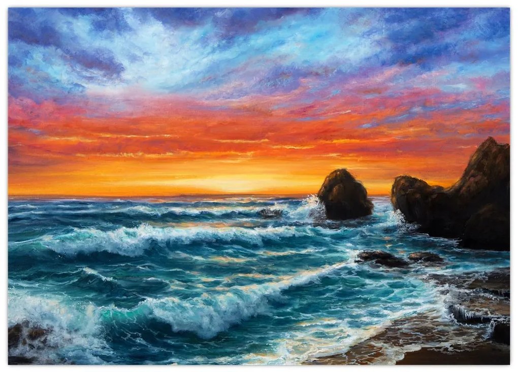 Obraz - Zachód słońca (70x50 cm)