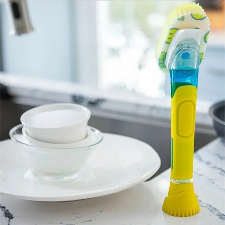 Scrub Daddy Dish Daddy gąbka do mycia naczyń z uchwytem i dozownikiem detergentu