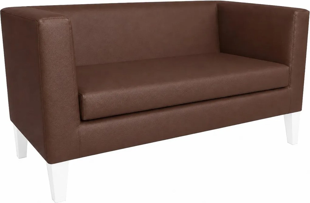 Sofa Monaco : Kolor nogi - Biała, Kolor tkaniny - EKO-SKÓRA - 3D, Typ tkaniny - Eko-skóra , Wysokość nogi - 20 cm