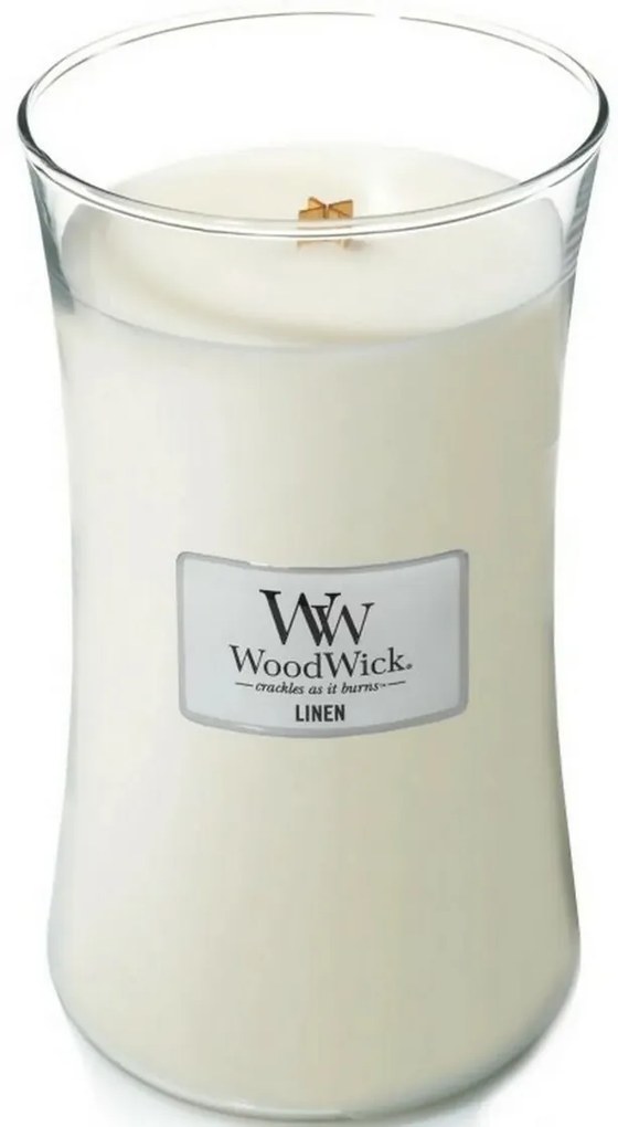 WoodWick Świeca zapachowa wazon duży Linen, 609 g