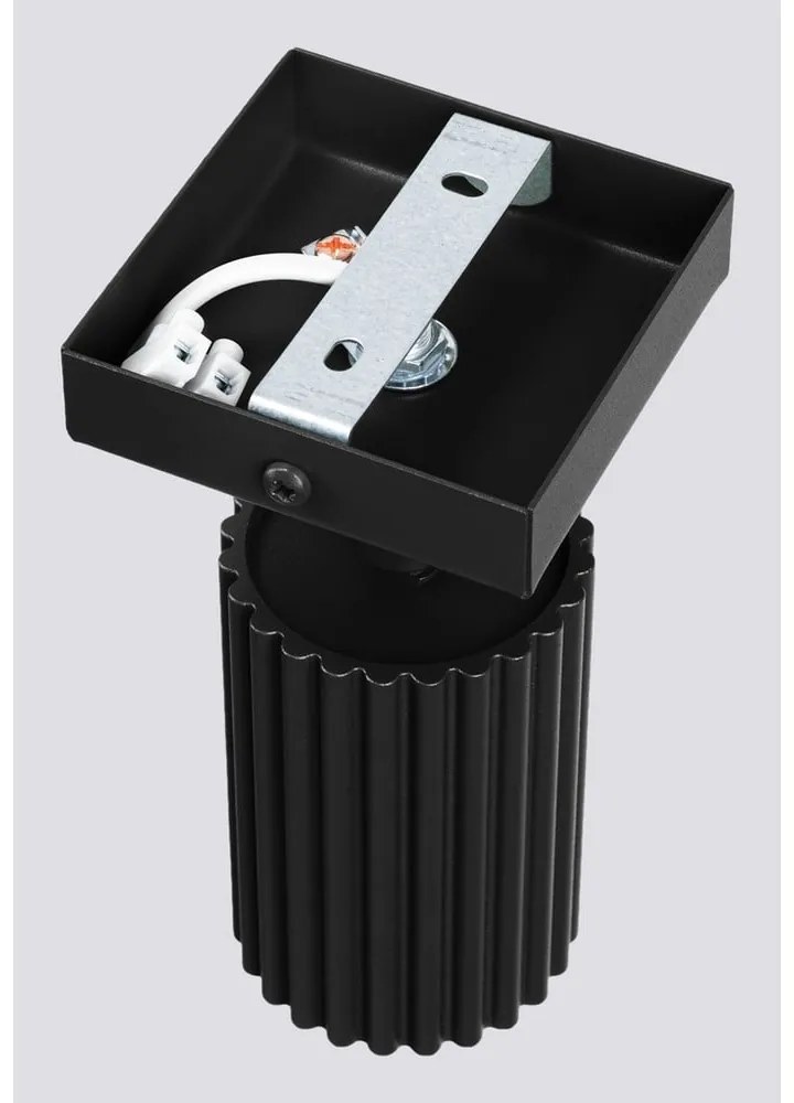 Czarna lampa punktowa 8x16 cm Gleam – Sollux