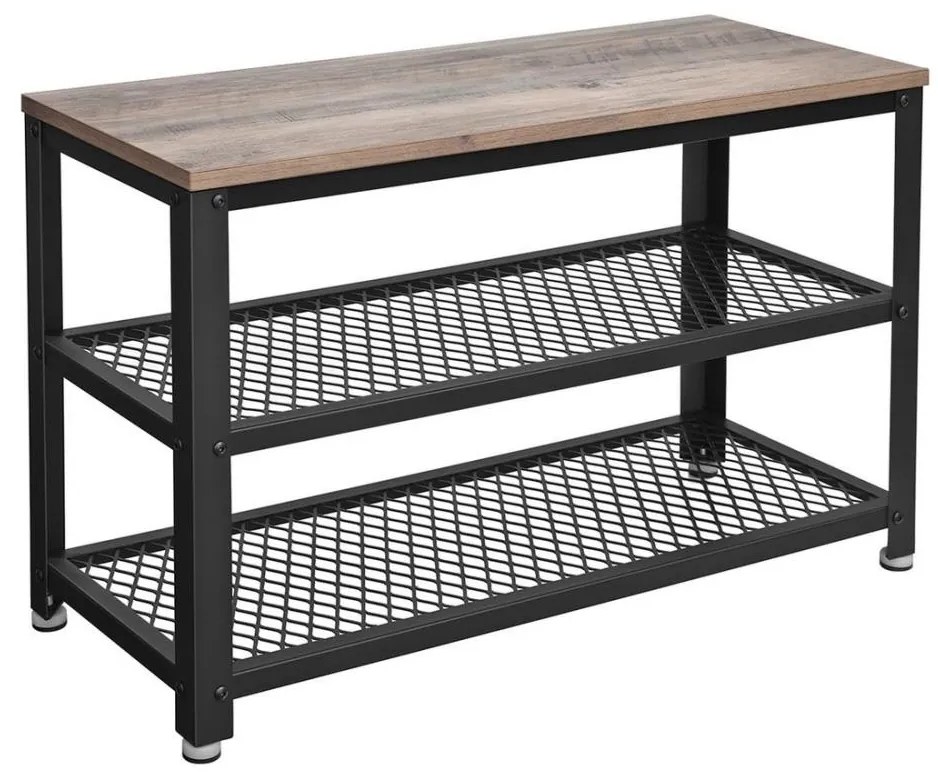 Szafka na buty DAVOR brązowo-czarna