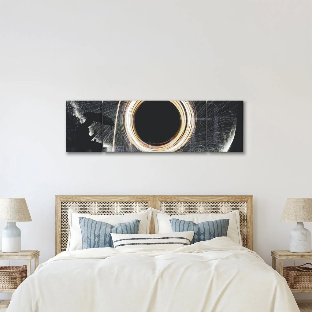 Obraz - Pokaz świateł w deszczu (170x50 cm)