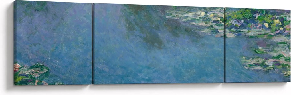 Obraz - Claude Monet, Water Lilies, reprodukcje (170x50 cm)