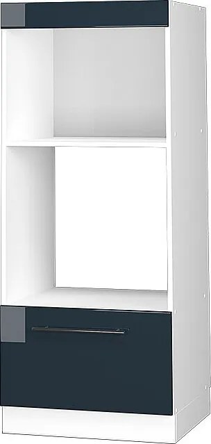 Szafka do mikrofalówki ciemnoniebieski wysoki połysk 60x58.1x153.6 fame-line