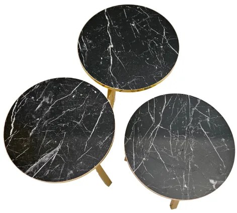 Zestaw 3 okrągłych stolików kawowych