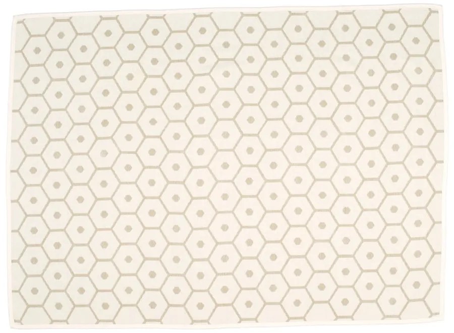 Kremowy koc z mieszanki wełny 140x180 cm Honey Sand – Pappelina