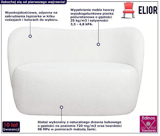 Dwuosobowa tapicerowana sofa Sharis 3X - 36 kolorów