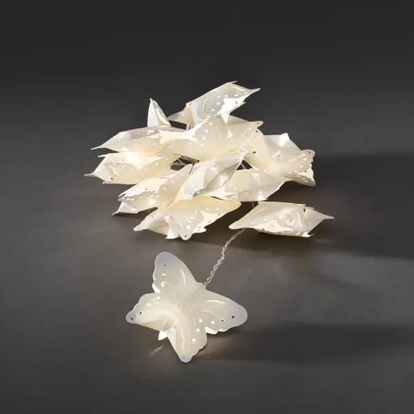 Łańcuch świetlny LED BUTTERFLY 5 m biały