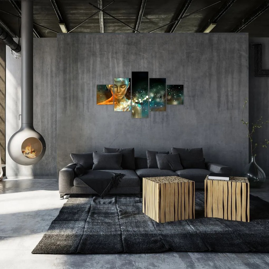 Obraz złotej wróżki (125x70 cm)