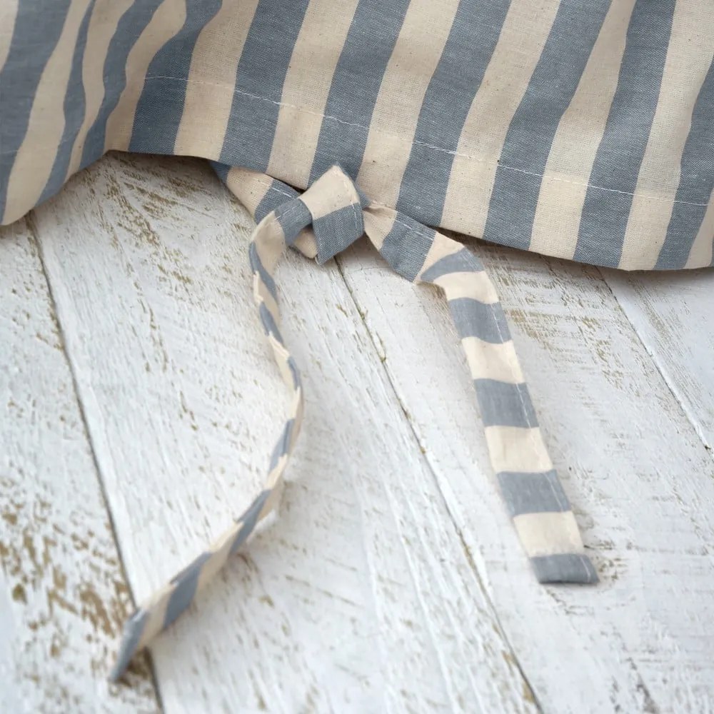 Niebieska pościel jednoosobowa 135x200 cm Zanzibar Stripe – Pineapple Elephant
