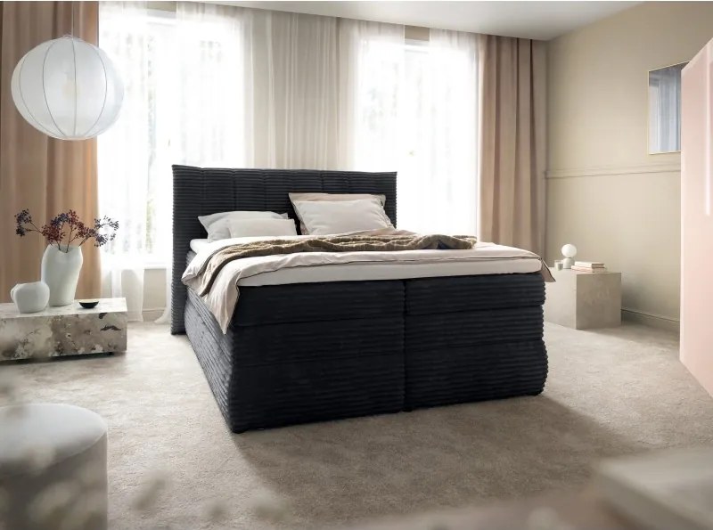 Łóżko Kontynentalne AMBER 160 Box spring 2 x pojemnik WERSAL