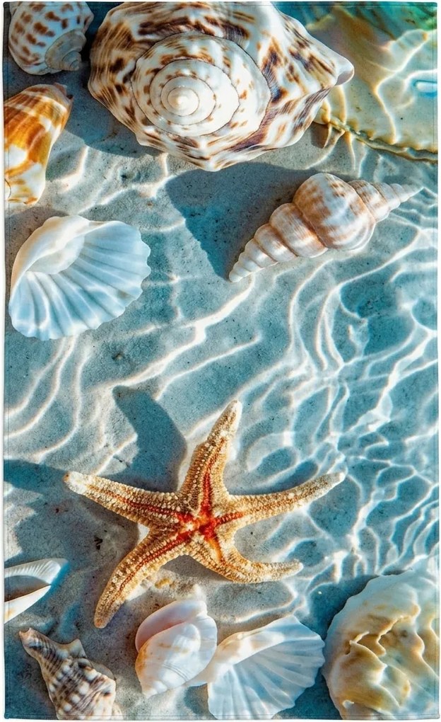 Szybkoschnący ręcznik plażowy CORALIA kolorowy 70 x 140 cm, 100% mikrofibra