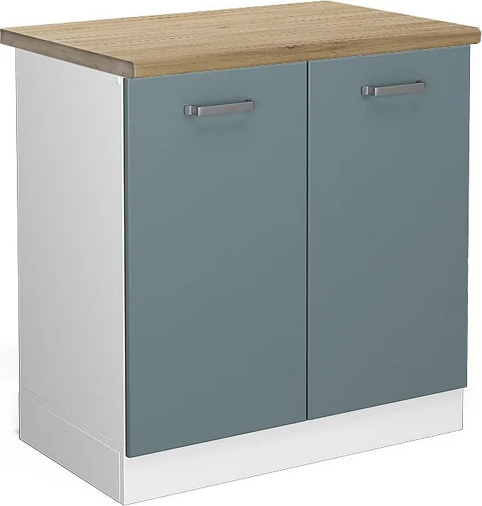 Szafka pod zlew niebiesko-szary 80x60x81.6 r-line