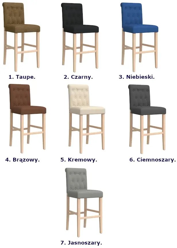 Jasnoszary zestaw 2 skandynawskich krzeseł barowych - Stendar 9X