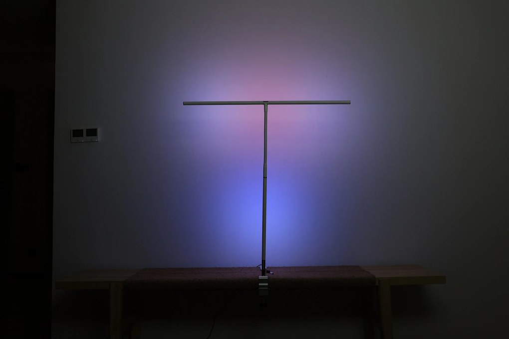 Lampa LED na biurko NOX z efektami RGBW, zacisk, pilot zdalnego sterowania