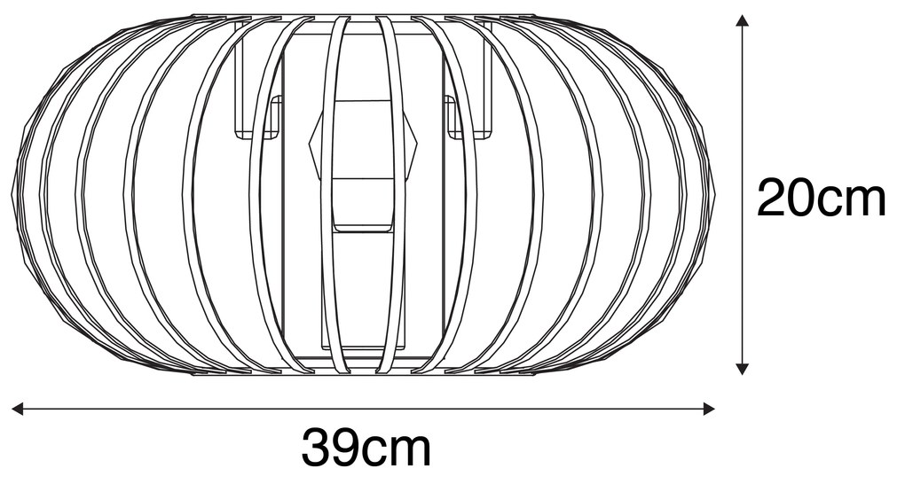 Designerska lampa ścienna biała 39 cm - Johanna