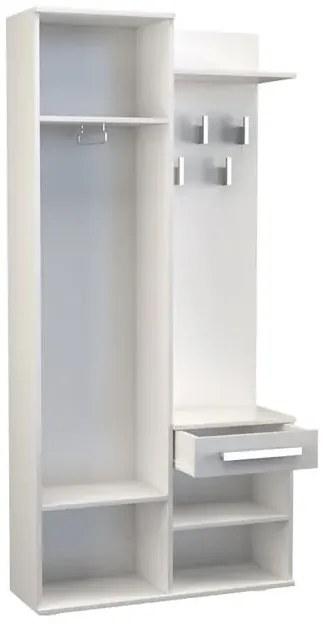 Biała Garderoba Z Lustrem F0-F50