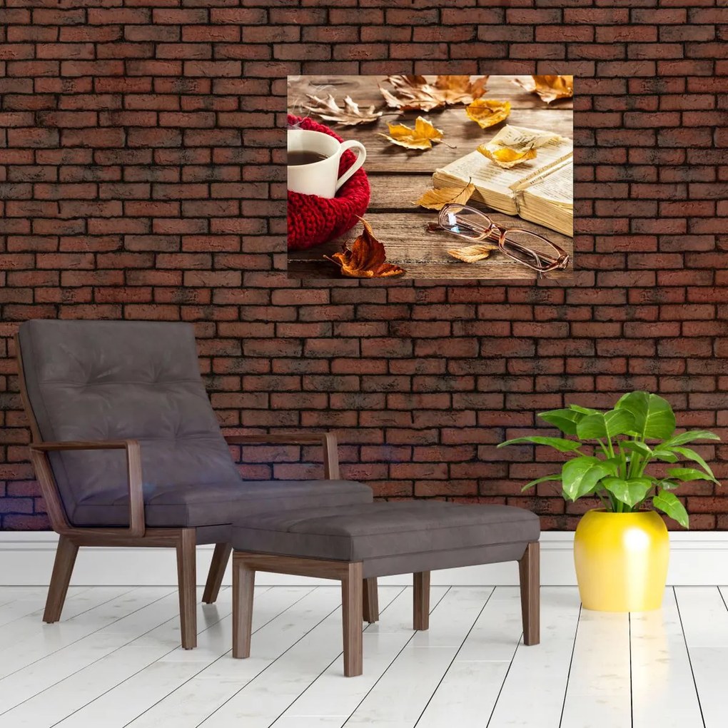 Obraz - Jesienna filiżanka herbaty (70x50 cm)