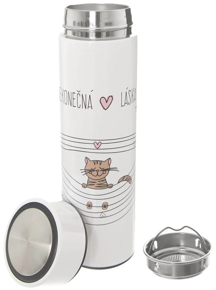 Biały termos 400 ml – Orion