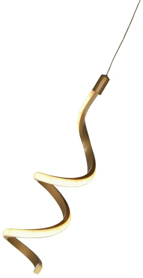 Metalowa lampa wisząca LED w kolorze brązu ø 12 cm Hilton – Squid Lighting