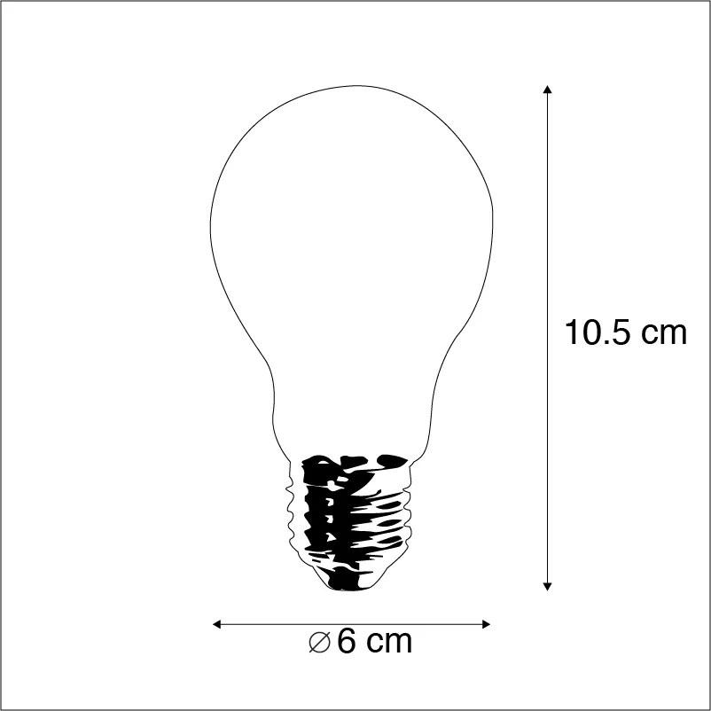 Zestaw 5 żarówek LED E27 z możliwością ściemniania A60 5W 470lm 2700K