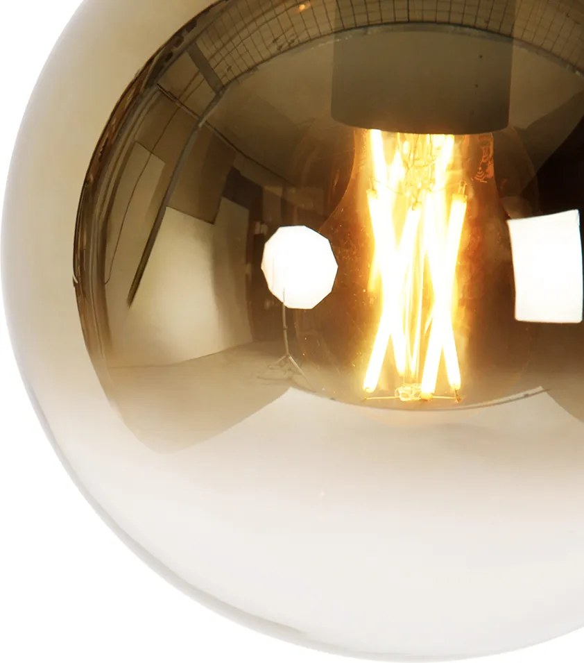 Inteligentna lampa wisząca czarna ze złotym szkłem 20 cm w tym Wifi A60 - Pallon
