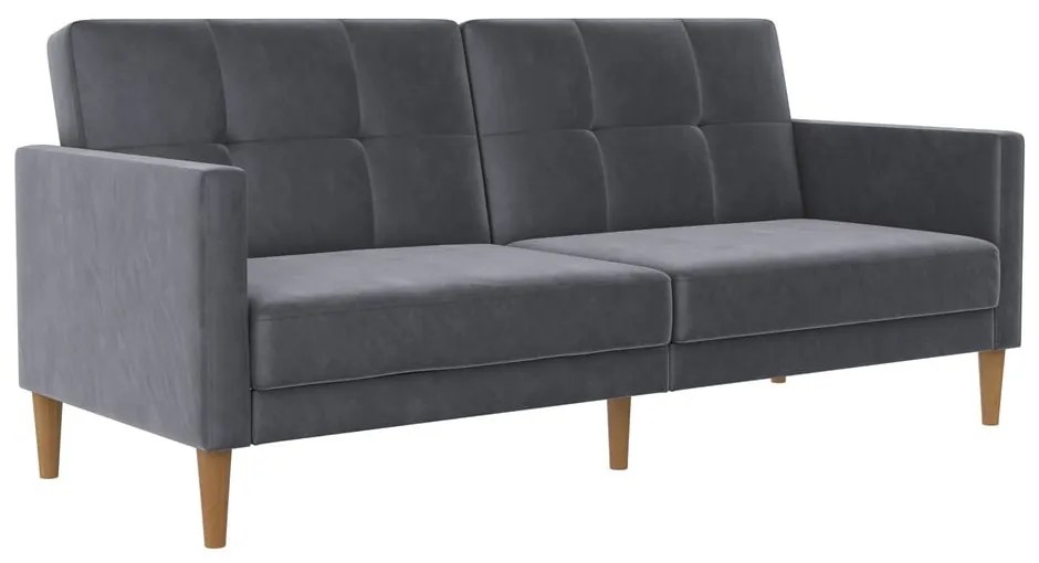 Szara aksamitna rozkładana sofa 207 cm Lilly – Støraa