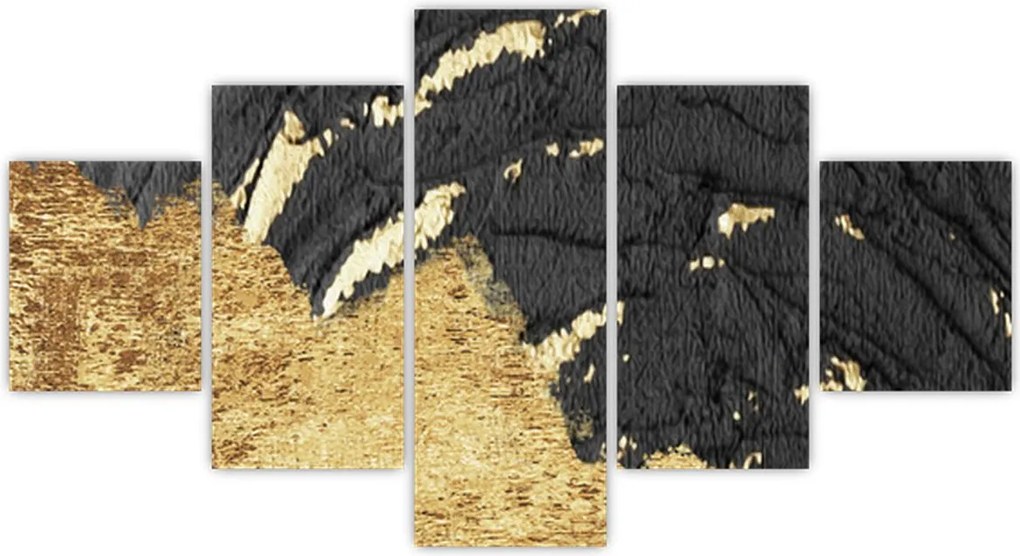 Obraz - Złota struktura N⁰1 (125x70 cm)