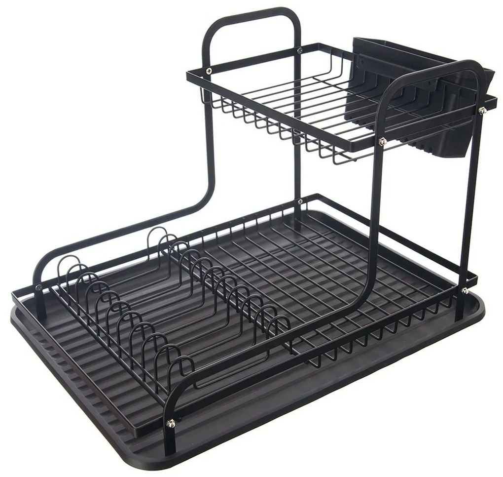 Orion Drutowany ociekacz z tacą Radka, 2 poziomy,42,5 x 32 x 29 cm