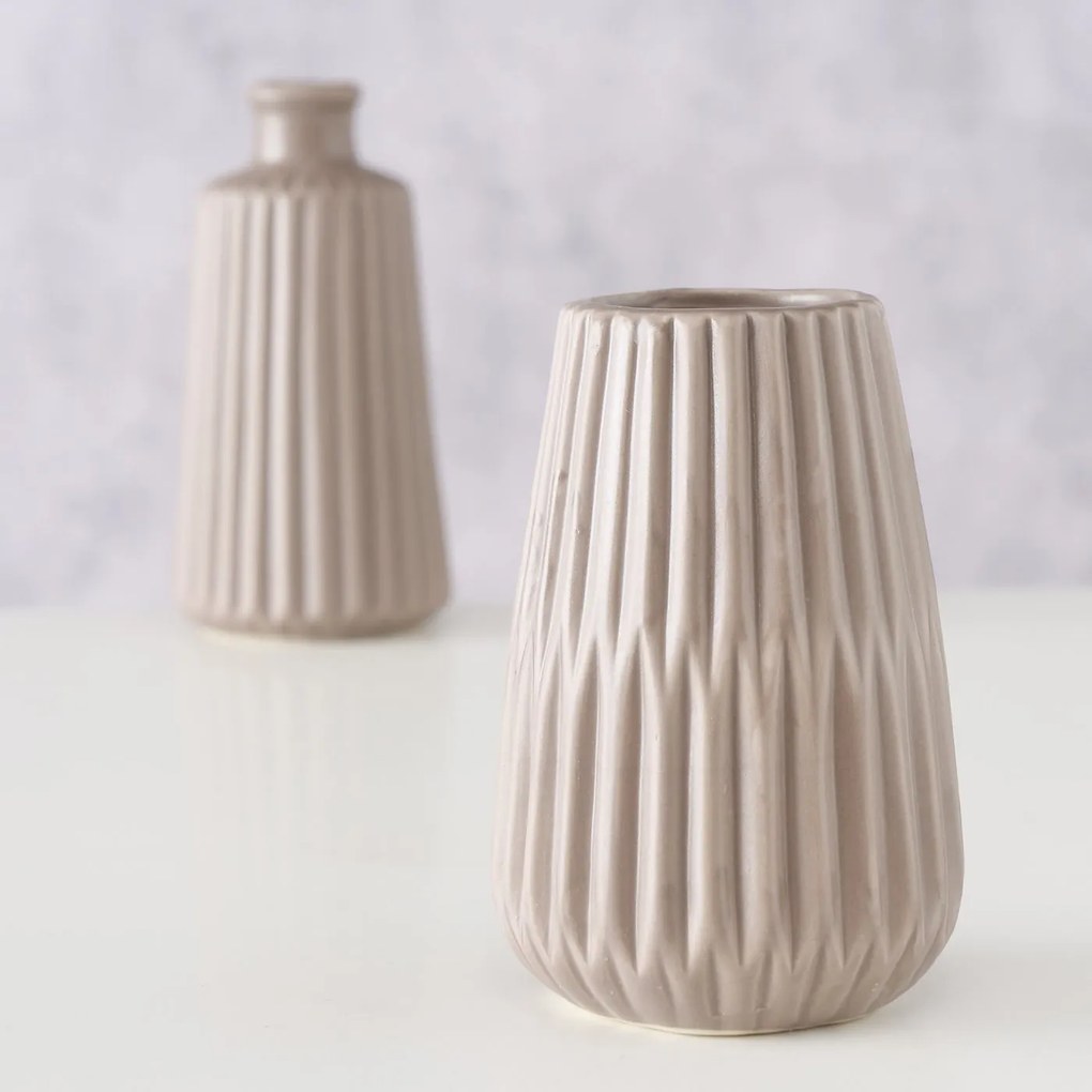 Ceramiczny wazon z tłoczonym wzorem ESKO, 18 cm