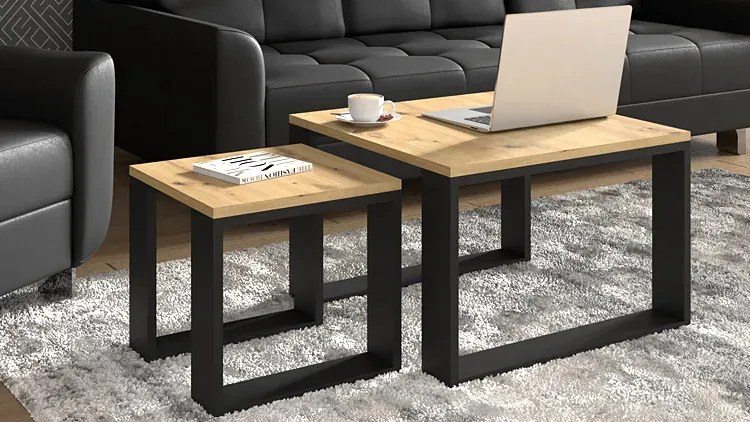 Zestaw stolików kawowych dąb artisan - Everol 14X